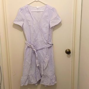 Wrap fit and flare dress